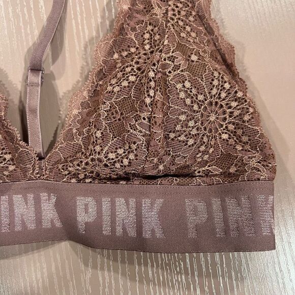 PINK - Victoria's Secret Lace Halter Bralette - Picture 2 of 6